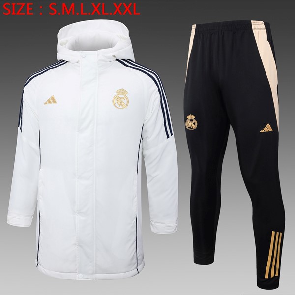 Abrigo Real Madrid Conjunto Completo 2024-25 Blanco